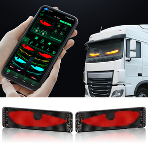 Smart App programmabile diavoli occhi luce animate Display a Led schermo elettronico indicatore led occhi animati per auto led - Product Image 3