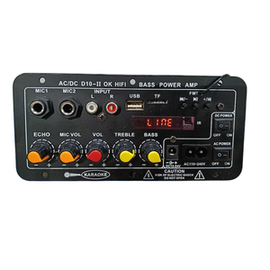 D10-II Home Amplifier 35W Single <strong>Output</strong> with for <strong>Bluetooth</strong> Radio DC12V/24V AC220V USB TF Dual MIC <strong>Input</strong> and Remote Control - Product Image 2