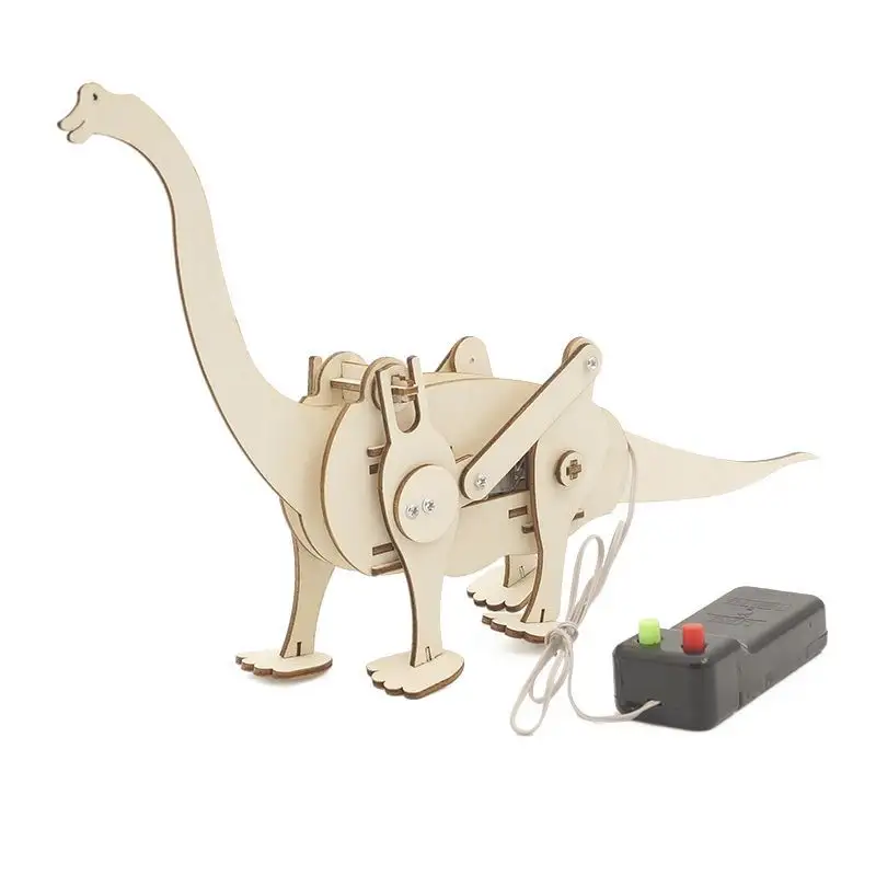 3D ไม้ไดโนเสาร์ Brachiosaurus ของเล่นปริศนาเด็กการศึกษาที่มีการควบคุมระยะไกล