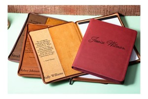 9 1/2 "x 12" laserable giả da danh mục đầu tư dây kéo notepad tùy chỉnh giả da máy tính xách tay trống Tạp Chí kỳ nghỉ quà tặng-mineti mft960 - Product Image 6