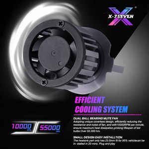 H7ถอดรหัสในตัว10000LM XT2 72W X-7SEVEN ไฟหน้า LED อุปกรณ์เสริมสำหรับรถยนต์อเนกประสงค์ - Product Image 2