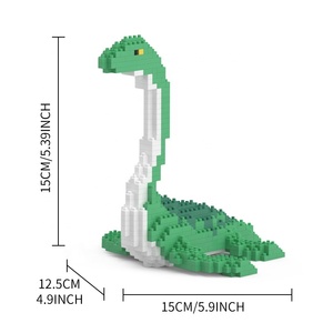 DIY Assembly 600 + pcs Micro บล็อกอาคารชุดไดโนเสาร์ Series T-Rex จําลองไดโนเสาร์อิฐชุดมินิอนุภาคสําหรับ 8 + - Product Image 6