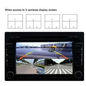 Divisor de vídeo de cámara de estacionamiento de 4 canales 4 entradas 1 salida DC12V/24V 1080P AHD cámara de respaldo interruptor de imagen caja combinadora para RV Buse - Product Image 5