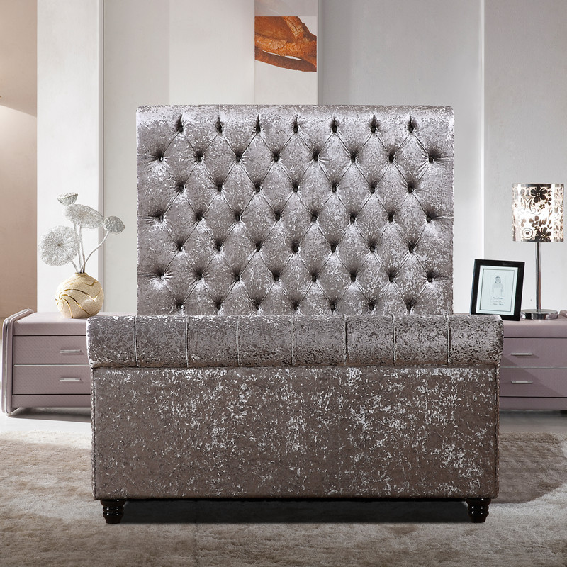 Huizhou single bed frame latest leather bed designs modern  BEDS