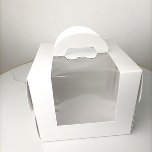 Hộp bánh giấy tùy chỉnh có tay cầm, hộp mang gấp với hộp bánh cửa sổ thú cưng cho bánh - Product Image 3