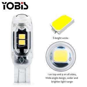 YOBIS T10 3030 New <strong>Led</strong> Internal Luz De Bombillos High Bright License Plate Light W5w Canbus Non-polar Decoding Small Width Lamp - Product Image 2