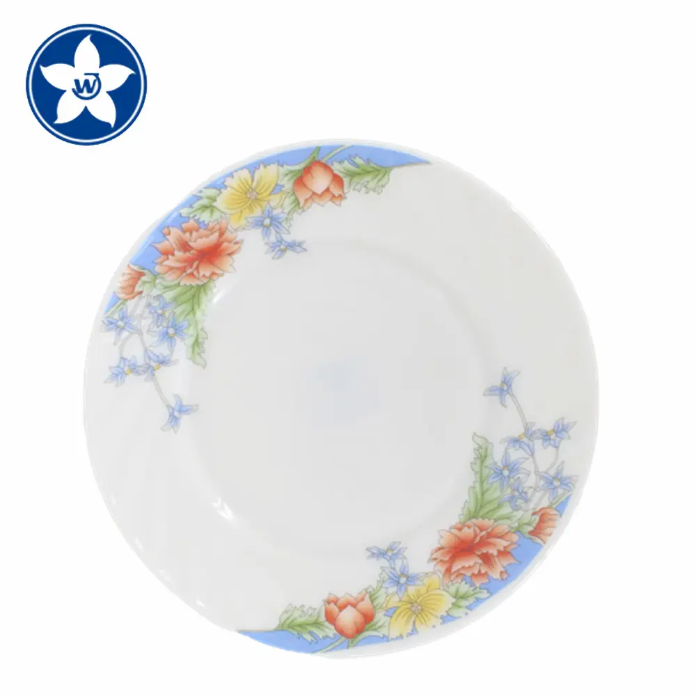 Sostanziale fornitura opale di vetro piatto di stoviglie opalware piatto piatto con decor