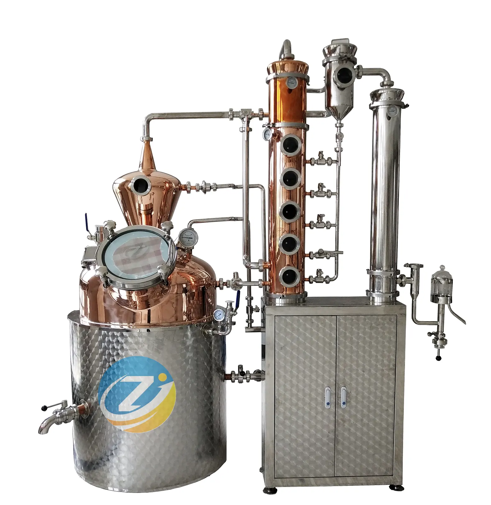 Nuovo mestiere condensatore a riflusso distillazione alcolica alambicchi rame destilaria rum distillery equipment