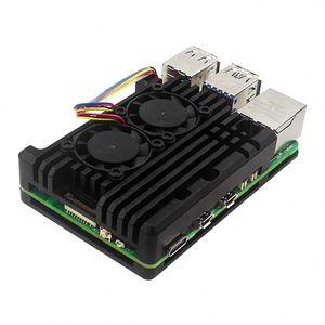 Werkseitig Original Raspberry Pi 5 Guard Shield Aluminium legierung Box Metall gehäuse mit PWM Dual-Fan Active und Passive Kühlung für Rpi5 - Product Image 1