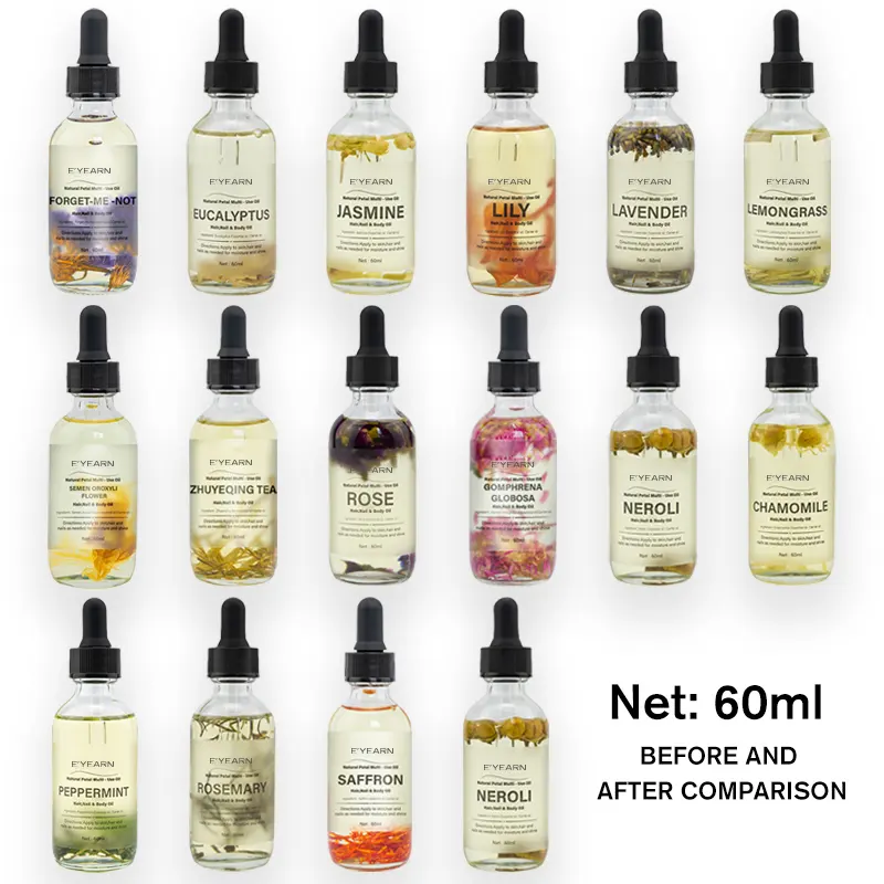 Private label 100% Pure Natural Plant aromatherapy skin care 60ml with Dropper Essential Oils