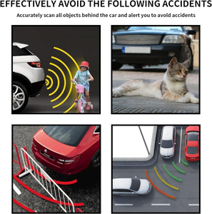 YWX Car <strong>Reverse</strong> Parking <strong>Sensor</strong> <strong>Wireless</strong> Car Parking Assist <strong>System</strong> Auto Rear Reversing Radar Ultrasonic LED Kit 4 <strong>Sensors</strong> - Product Image 2