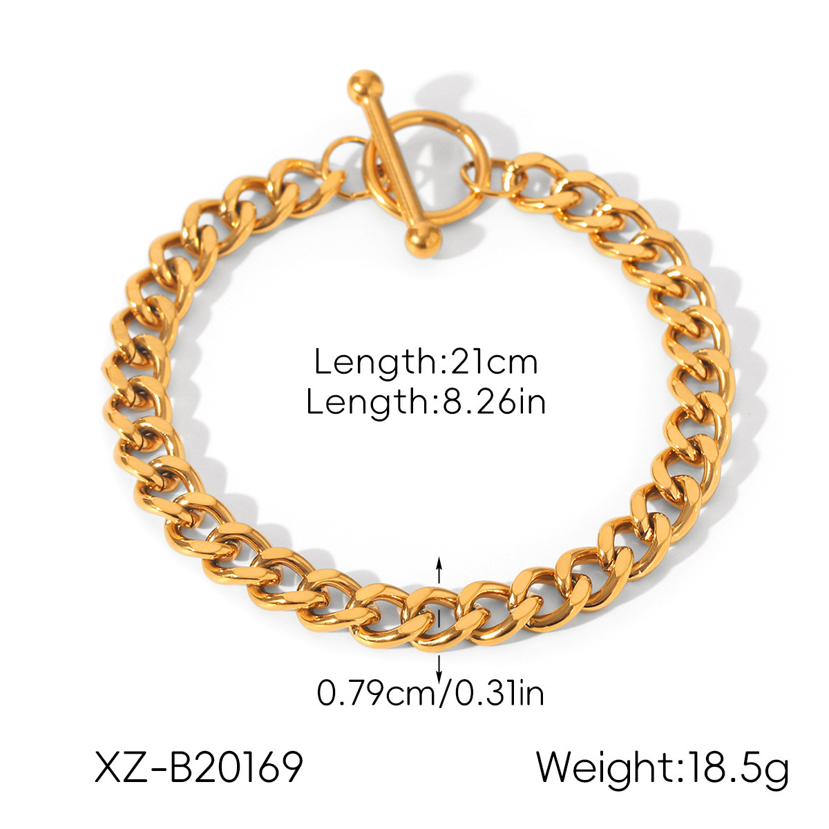 Curb Chain Toggle Bracelet
