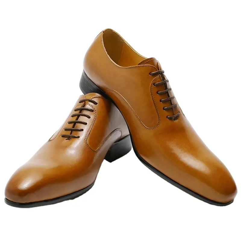 Chaussures oxford en cuir véritable pour les occasions d'affaires avec semelles en caoutchouc