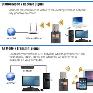 USB WiFi适配器，迷你无线网卡WiFi加密狗，适用于电脑、笔记本电脑、台式机 - Product Image 5