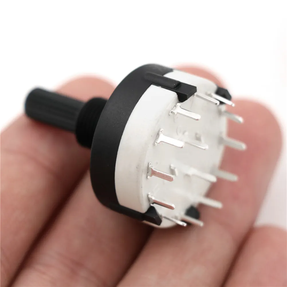 Customized 0.3A Plastic Rotary Switch 4 6 12 Position Rotary Potentiometer Switch Personalized with 1 2 3 4 Poles
