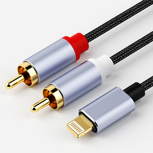 1 En 2 salidas USB C tipo C a macho 2 RCA Dual RCA Audio estéreo Cable 2RCA Cable auxiliar Y divisor convertidor altavoz amplificador ZF - Product Image 4