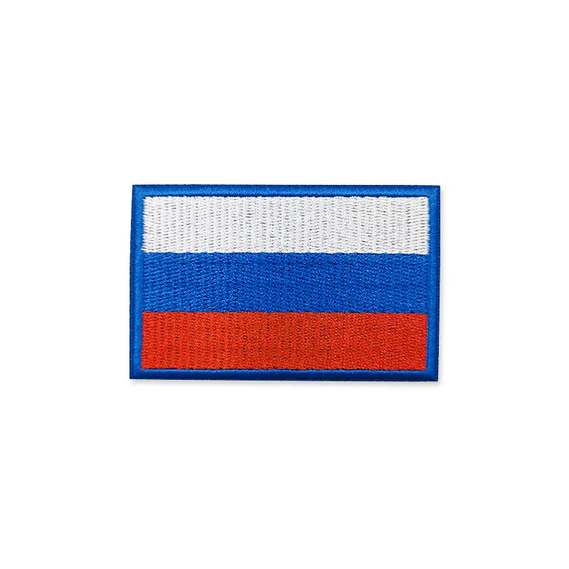 Prodotti di vendita caldi ricamo personalizzato ricamo paese Russia toppe bandiera nazionale