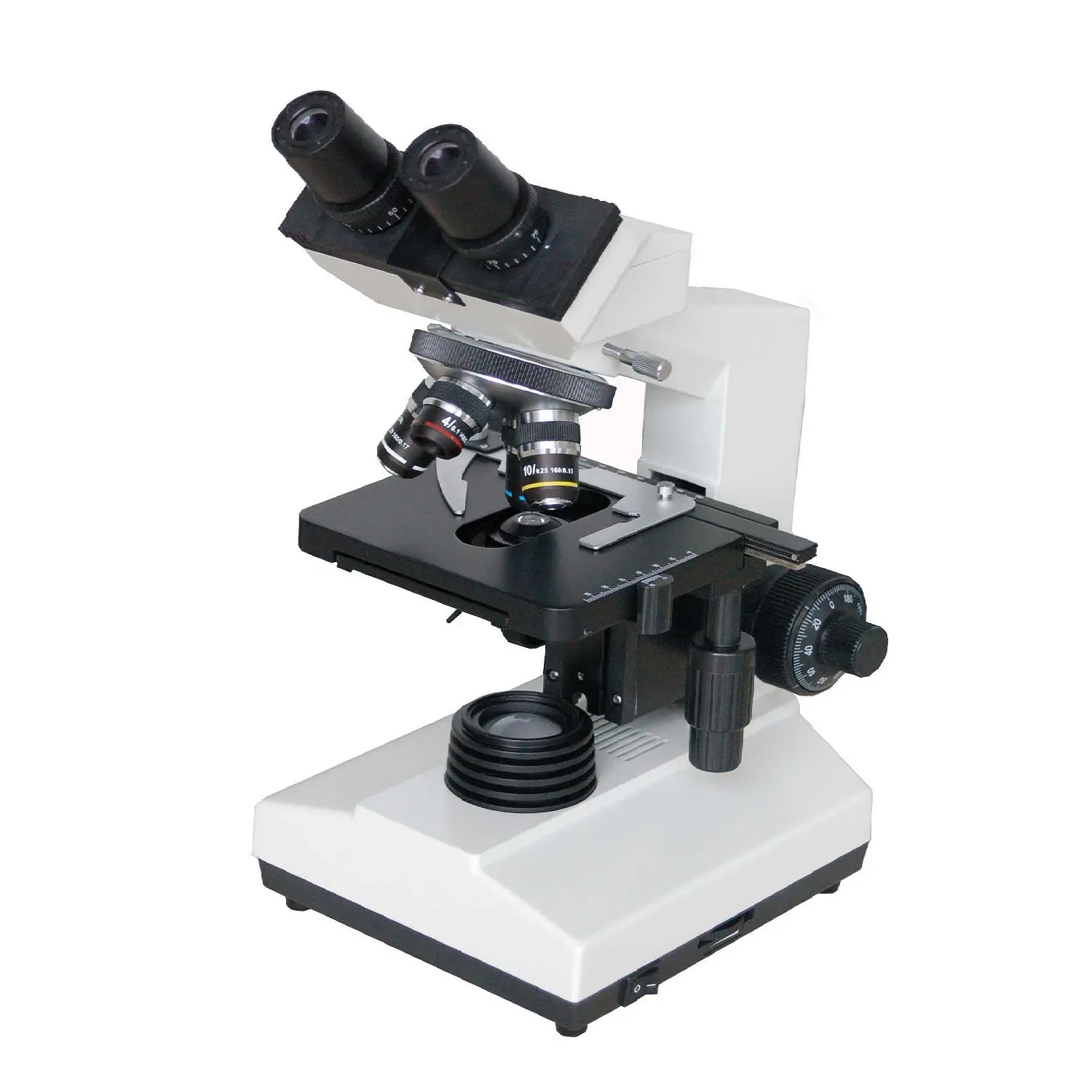 BestScope-Microscopio Binocular biológico estándar CE, objetivo acromático de iluminación de 21-30 cm