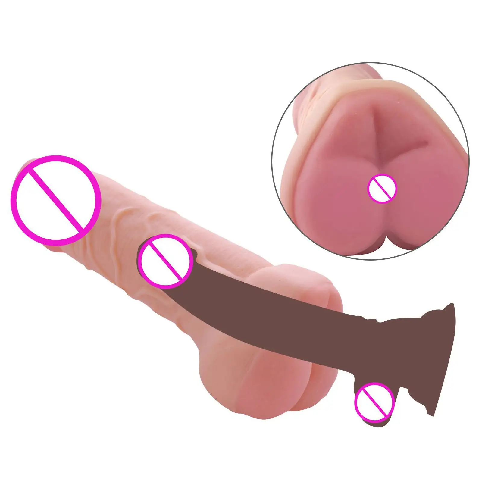 Unisex enge Scheide weicher Penis Mini-Sexpuppe Männlich Weiblich Masturbator Penis Zögern Mastürbationsbecher Sexspielzeug für Männer Frauen