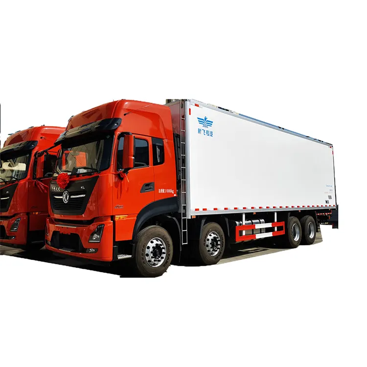 Keeyak Dongfeng veículos comerciais Tianlong KL caminhão pesado 465 HP 8X4 9.4m caminhão refrigerado congelador refrigerado