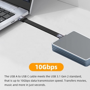 Xput FPC สายสั้น10Gbps USB 3.1 Gen 2 USB3.1 Gen2สาย USB A TO USB C Type C 3A สายชาร์จเร็ว60W - Product Image 3