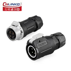 CNLINKO M16 <strong>10A</strong> DC AC Power Supply Cables Connector Waterproof IP68 4 Pin Metal and Plastic Connector LED Lighting Plug <strong>Socket</strong> - Product Image 6