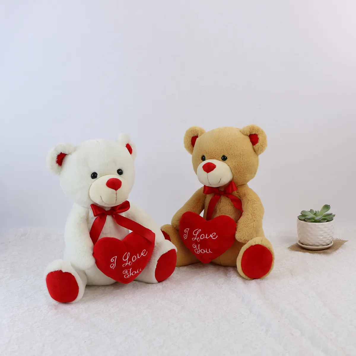 Regalo del Día de San Valentín, peluche de peluche, oso de peluche, juguetes de diseño gratuito, muñeca personalizada, fabricante de animales personalizados