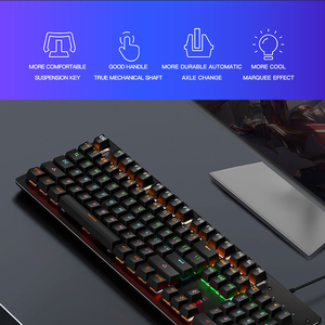 104 <strong>Keys</strong> Full-size Game Mechanical <strong>Keyboard</strong> <strong>Computer</strong> USB Wired <strong>Keyboard</strong> PC Desktop RGB USB Techno Mecanic - Product Image 6