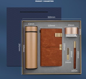 Günlüğü dizüstü iş hediye kutu seti ile kalem ve vakum kupa ile USB bellek ve Bluetooth ses için özel kurumsal hediye seti - Product Image 2