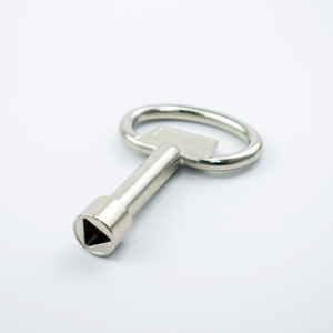 S5300 Bright Longer Version Cam <strong>Lock</strong> <strong>Key</strong> Quarter Turn Cam Latch <strong>Key</strong> 8mm Triangular Zinc <strong>Key</strong> - Product Image 3