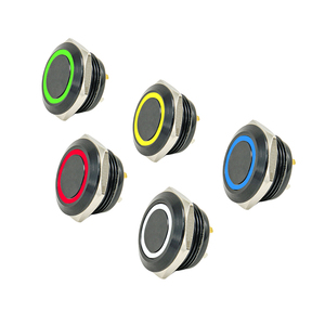Nero 12mm 16mm 19mm 22mm interruttori a pulsante con fili di alimentazione illuminati impermeabile a <span class=keywords><strong>Led</strong></span> interruttore a pulsante