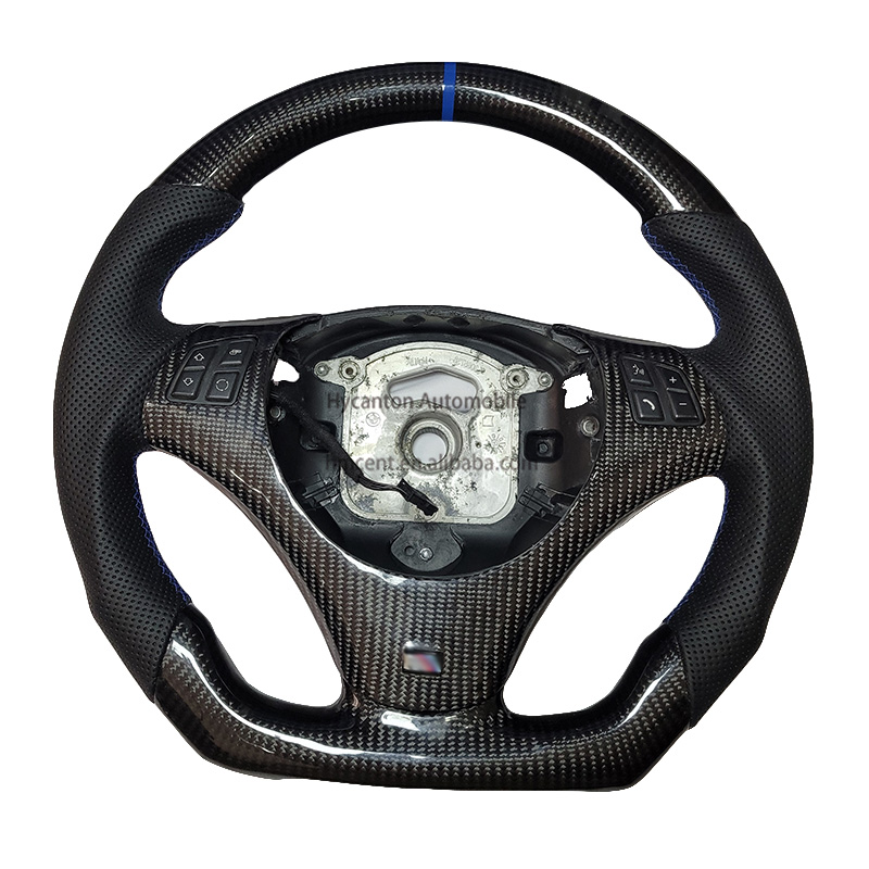 leather+carbon fiber+blue return mark+blue stitching