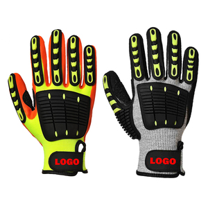 EN388 4544 Nitrile Coated Safety Work Cut Resistant Level 5 TPR Impact Protection <strong>Gloves</strong> with Reinforced Crotch - Product Image 1