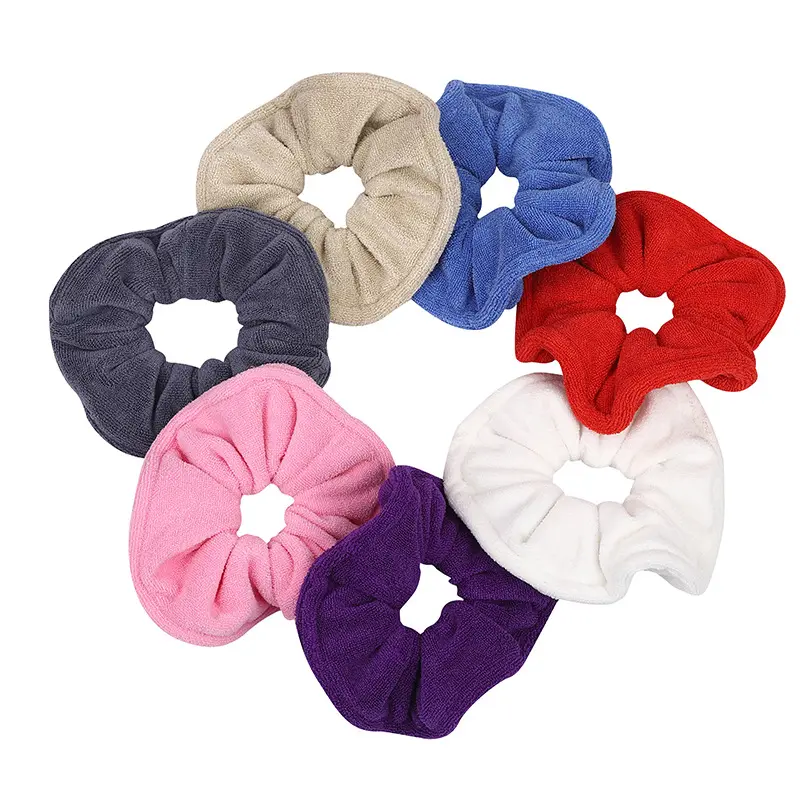 Accessori per capelli Premium da 14cm elastico extra large asciugatura oversize tessuto in spugna ultra microfibra cravatta per capelli scrunchie