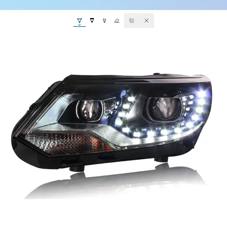 Feu avant pour VW Tiguan 2013-2016, phare anti-brouillard DRL LED, Bi Xenon