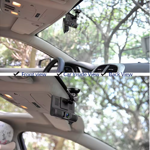 Grabadora de conducción de vehículos de 3 canales, pantalla de 4,0 pulgadas, detección de movimiento, vista trasera Hd, cámara de salpicadero de 1080p, cámara de salpicadero de 3 lentes, DVR para coche