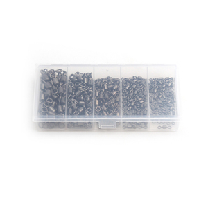 250pcs/Set Fishing Rolling Barrel <strong>Swivel</strong> Connector with Box 2# 4# 6# 8# 10# <strong>Swivels</strong> 5 <strong>Size</strong> - Product Image 5