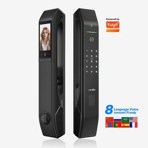 Yüksek güvenlik Anti hırsızlık şifre yüz kimliği kamera Tuya akıllı kilit elektrikli itme çekme parmak izi dijital anahtarsız giriş kapı kilidi - Product Image 1