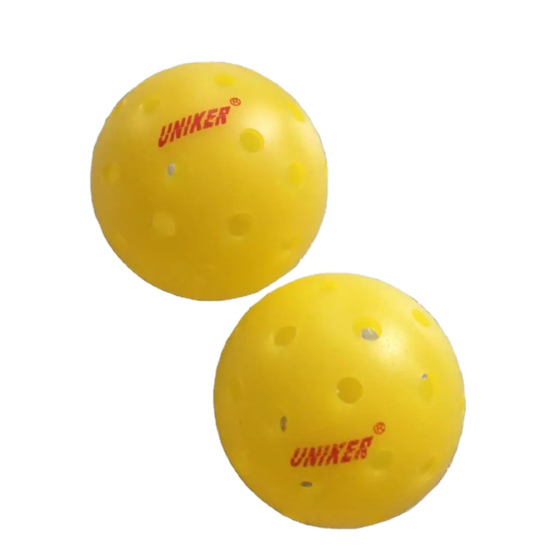 UNIKER-bolas de Pickleball de 40 agujeros, bola duradera con bonito rebote, diseño especial para exteriores e interiores