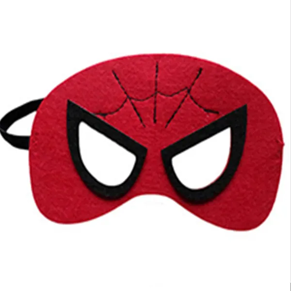 Direto da fábrica Atacado Crianças Sentiu Olhos Máscara Halloween Masquerade Partido Máscaras Animal Patch Cartoon Máscara Spider-man