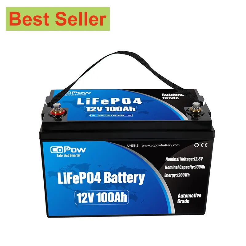 CoPoW Lifepo4 şarj edilebilir pil paketi 12v 36v 48v 60v 72v 96v lityum iyon batarya 12v 100ah 200ah