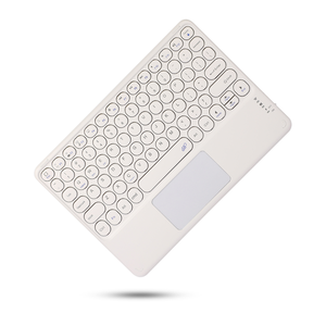 Teclado portátil inalámbrico bt con touchpad para Gamer, miniteclado RGB colorido con alfombra deslizante, Trackpad
