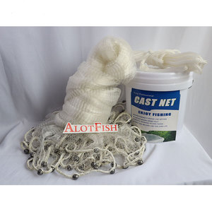 ที่ขายดีที่สุด8ft สไตล์อเมริกันหล่อสุทธิ3/8 "1.25lb ต่อฟุตนำบ๊อบ Drawstring ตกปลาสุทธิ