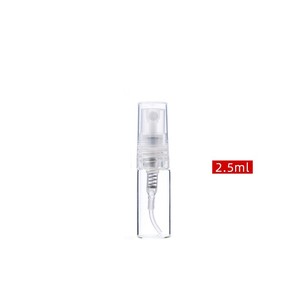 Mini Amber clear Capacity 2/<strong>2.5</strong>/3/5/10ml Glass Spray <strong>Perfume</strong> Samples Containers Packing Bottles with Screw Lid Custom logo - Product Image 4