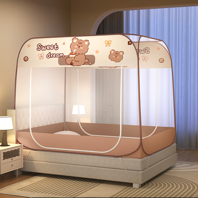 Milk tea bear cloth triangle double door