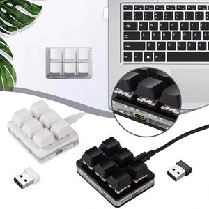 Mini teclado de 6 teclas de 2,4 Ghz, teclado personalizado Bluetooth, modo USB inalámbrico, teclado de Hardware recargable, acceso directo dual programable