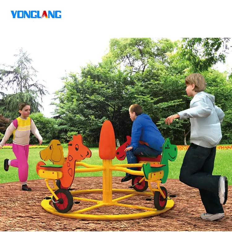 Adequação do parque de Diversões Crianças Merry Go Round Horse Fitness Parque Playground Para Venda