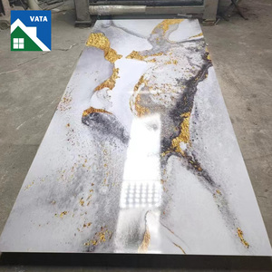 4x8 4x9ft 2mm 2.5mm 3mm 3.5mm 3D <strong>Design</strong> Marble Grain PVC Decorative UV Coating Wall Panel