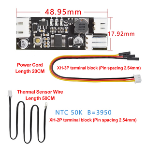 12V 0.8A DC PWMサーモスタット速度および温度コントローラ2-3ワイヤファン用モータードライバボードおよびモジュール - Product Image 3