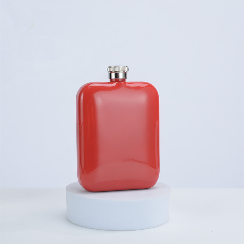Pot carré rouge de 170 ml (6 oz)